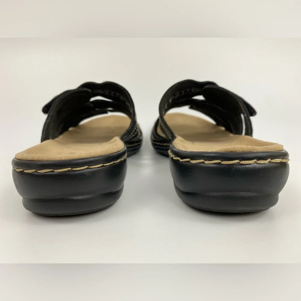 Clarks Ultimate Comfort Collection Sandals, Women's US Size 6M, Black Leather - Picture 4 of 11